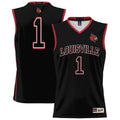 #1 Louisville Cardinals Lightweight Basketball Jersey - Black product image 1, provided for visual reference and product