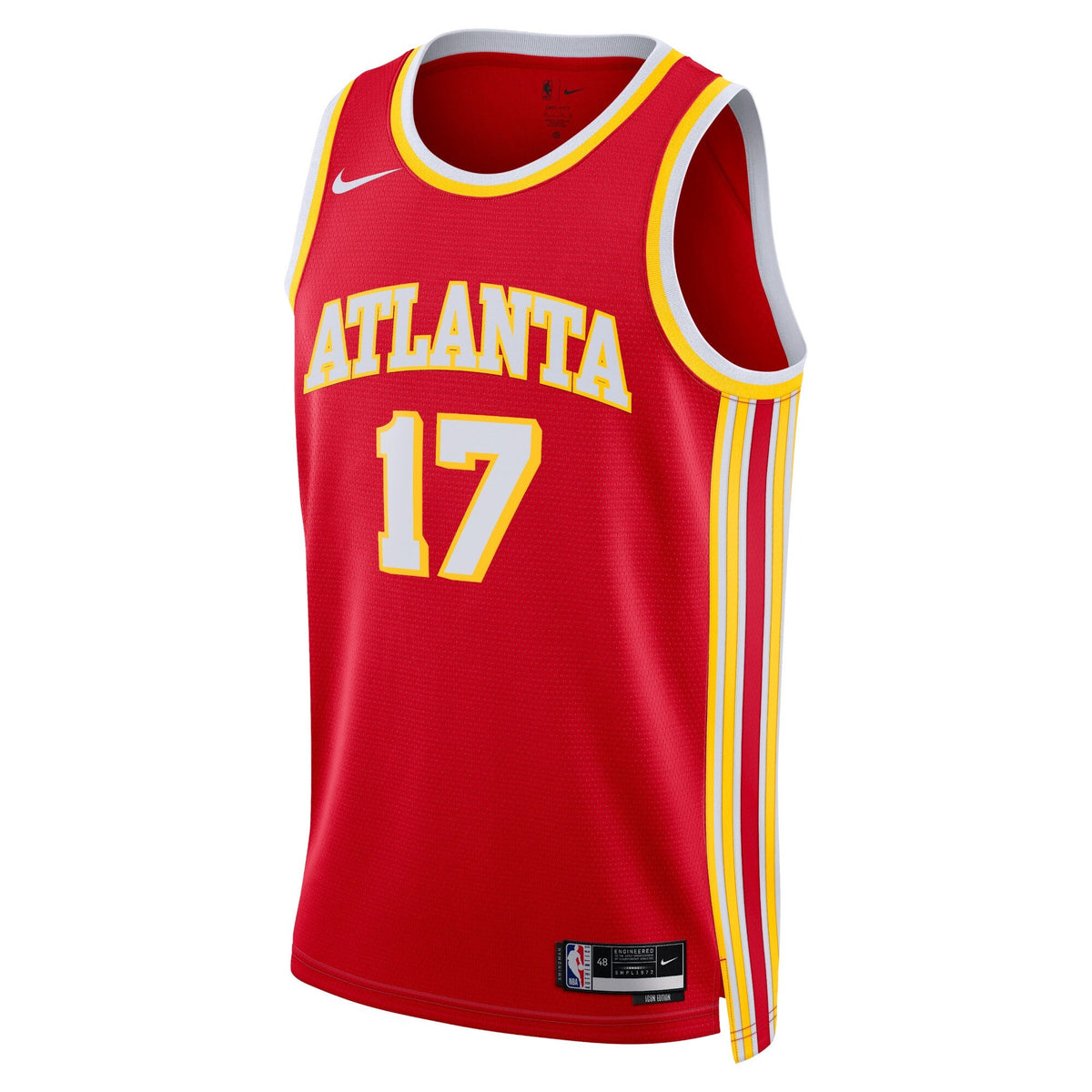 Atlanta Hawks Icon Edition Swingman Jersey - Red - Onyeka Okongwu product image 2, provided for visual reference and product