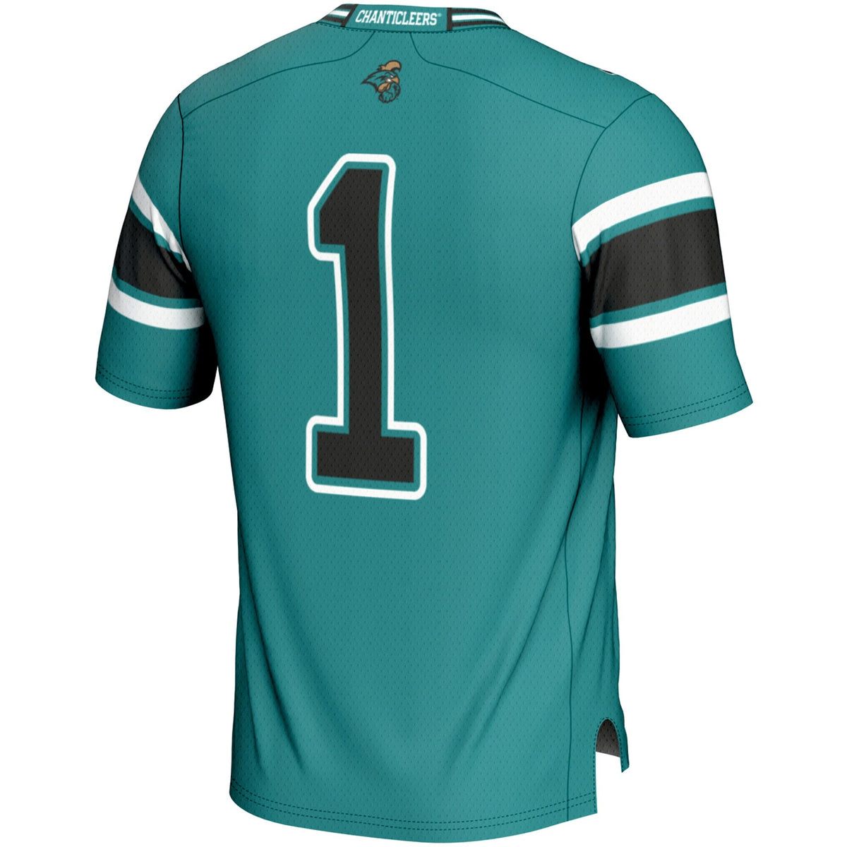 #1 Coastal Carolina Chanticleers Endzone Football Jersey - Teal product image 4, provided for visual reference and product