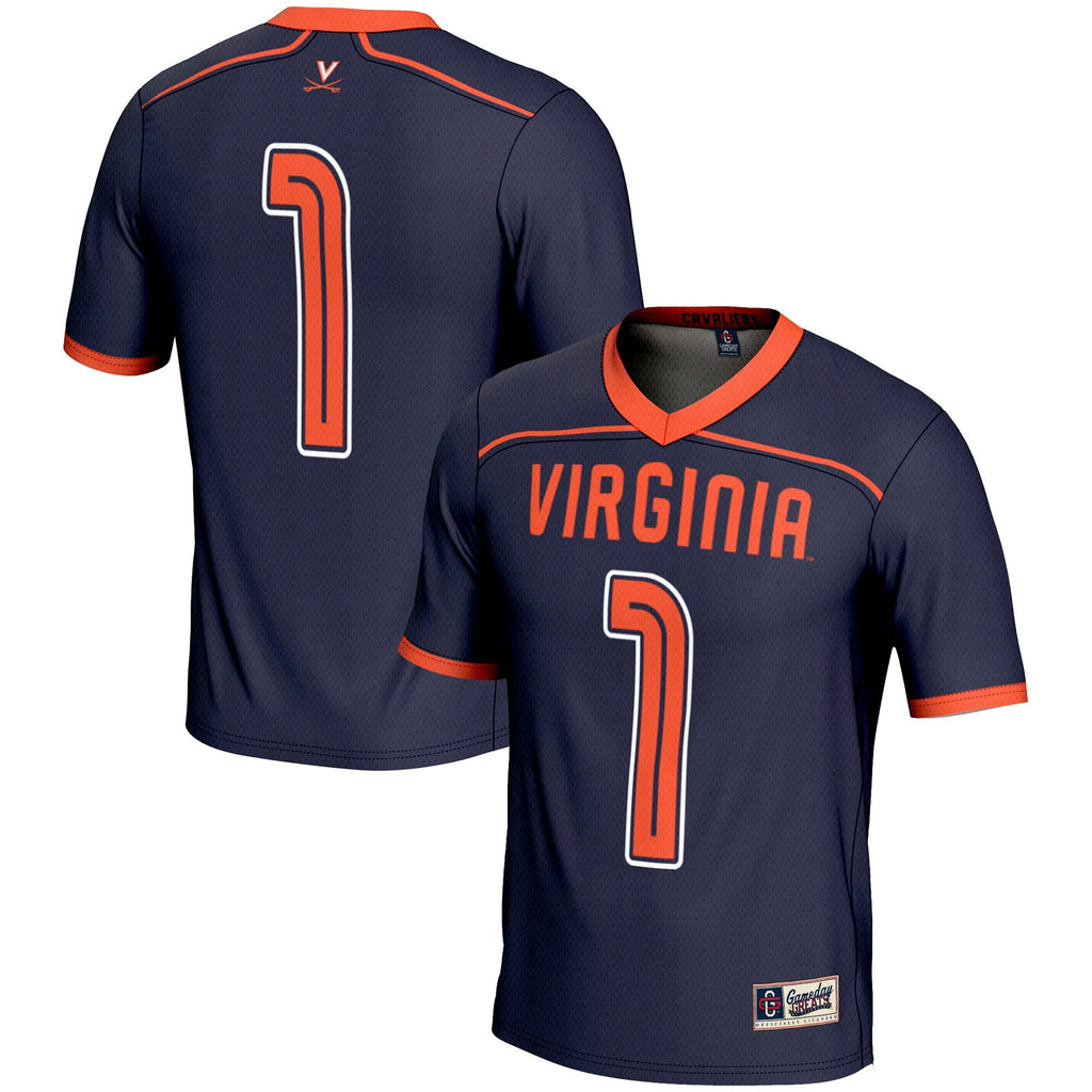 #1 Virginia Cavaliers Lightweight Lacrosse Jersey - Navy product image 1, provided for visual reference and product detail