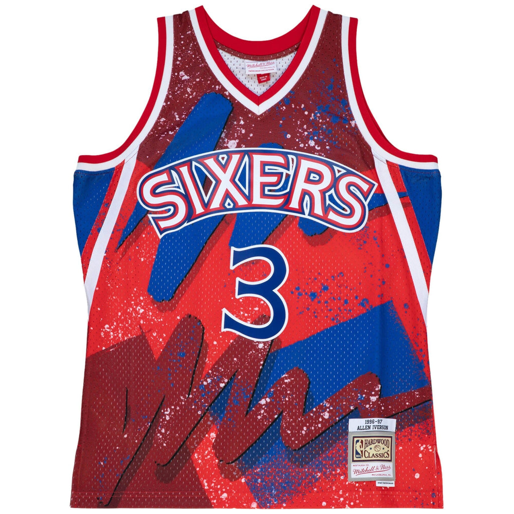 Philadelphia 76ers Hyper Hoops Swingman Jersey - Allen Iverson - Scarlett product image 2, provided for visual reference and
