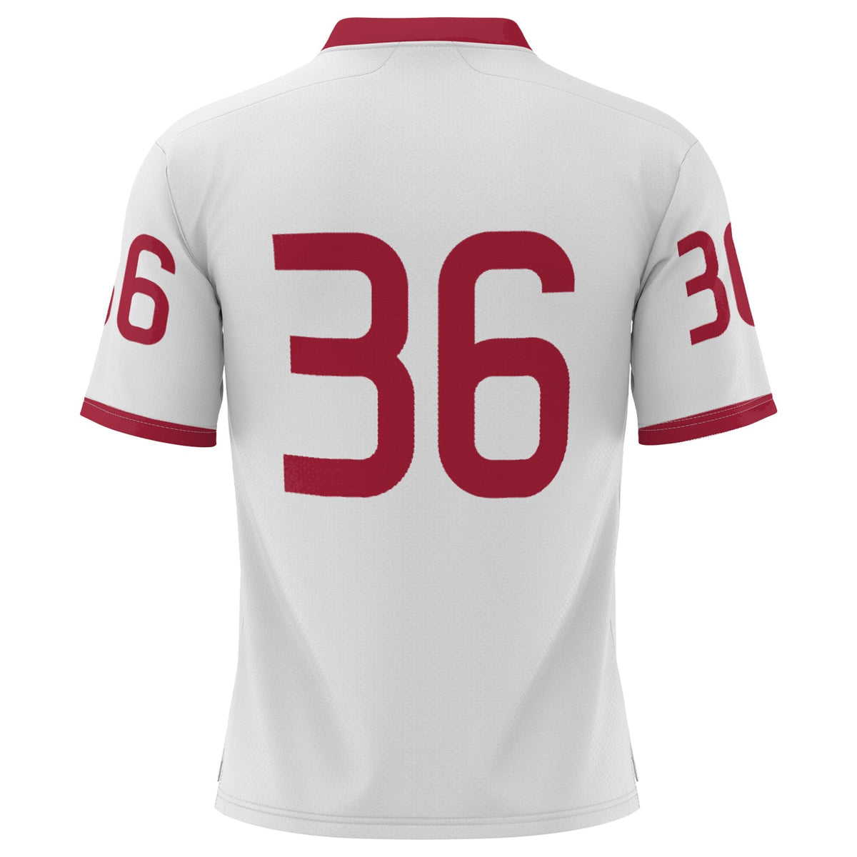 #36 Harvard Crimson Football Jersey - White product image 4, provided for visual reference and product detail review