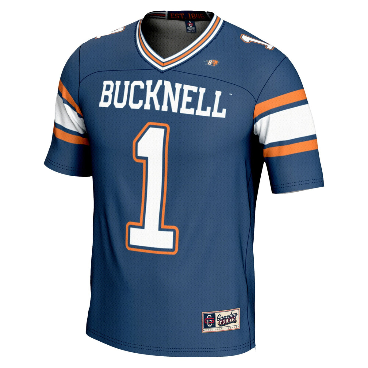 #1 Bucknell Bison Endzone Football Jersey - Blue product image 3, provided for visual reference and product detail review