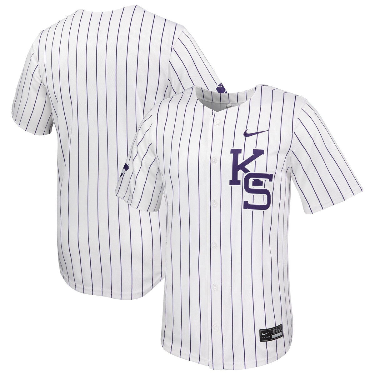 White Kansas State Wildcats Limited Baseball Jersey product image 2, provided for visual reference and product detail review