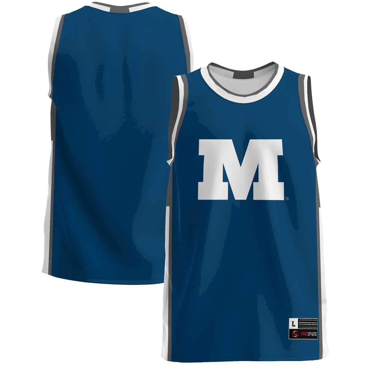 Millikin Big Blue Lightweight Basketball Jersey - Blue product image 2, provided for visual reference and product detail