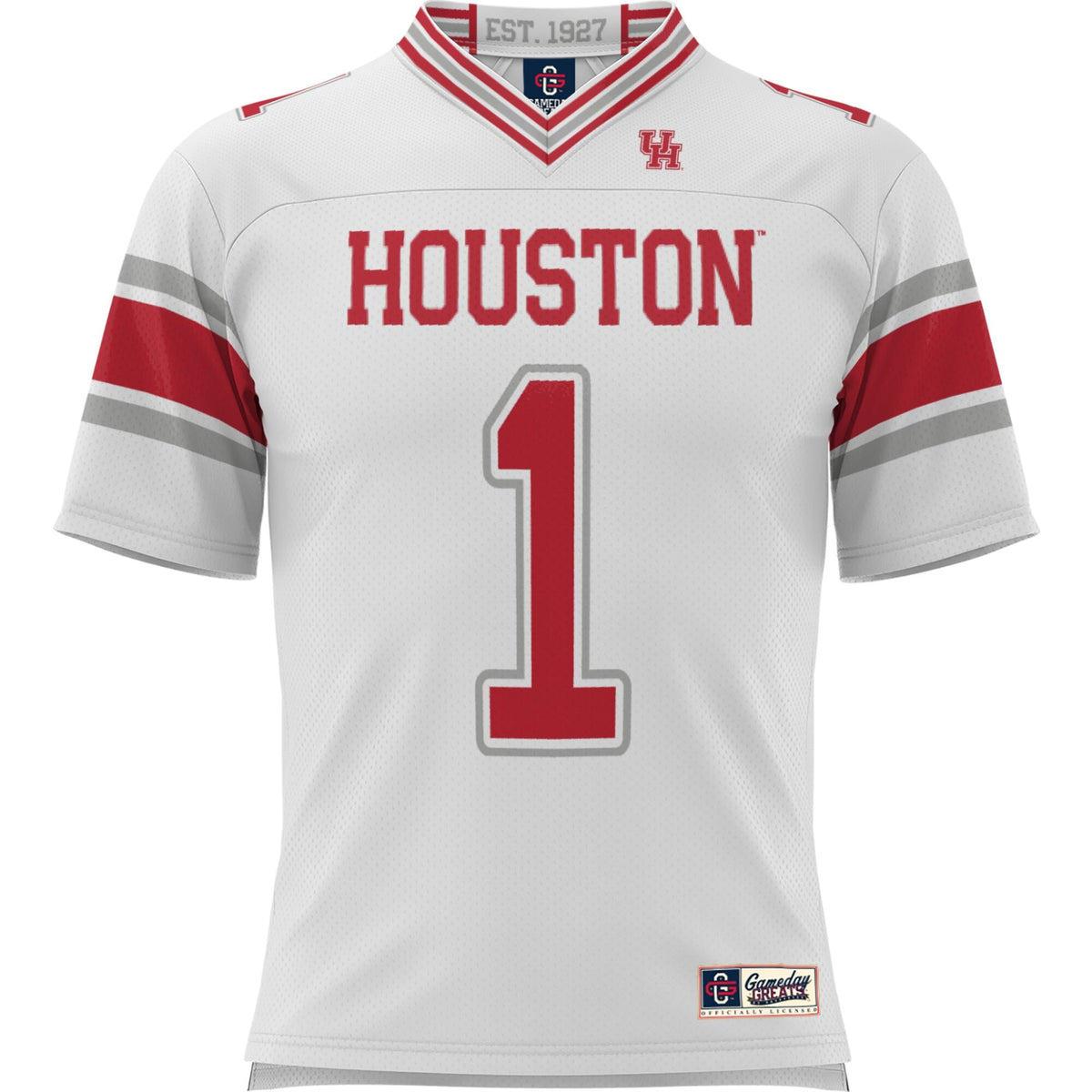 #1 Houston Cougars Football Jersey - White product image 3, provided for visual reference and product detail review