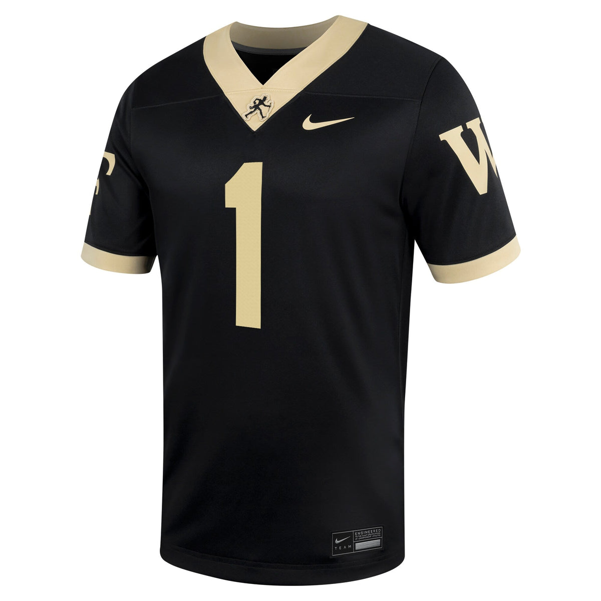 #1 Black Wake Forest Demon Deacons Untouchable Football Jersey product image 3, provided for visual reference and product