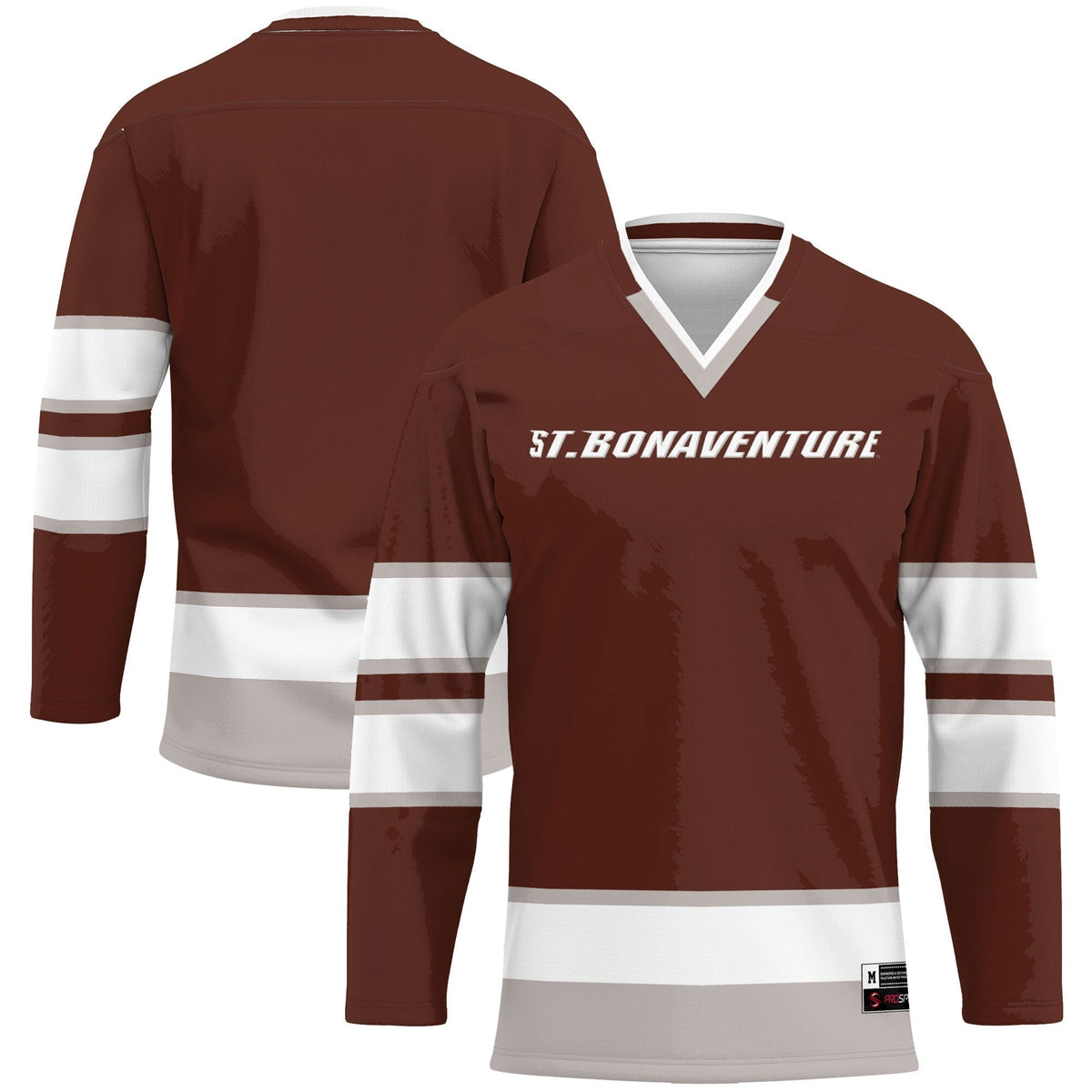 St. Bonaventure Bonnies Hockey Jersey - Brown product image 2, provided for visual reference and product detail review
