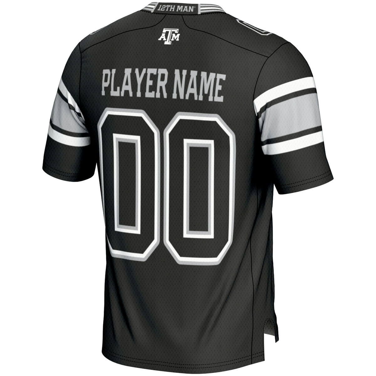 Texas A&M Aggies NIL Pick-A-Player Football Jersey - Black product image 4, provided for visual reference and product detail