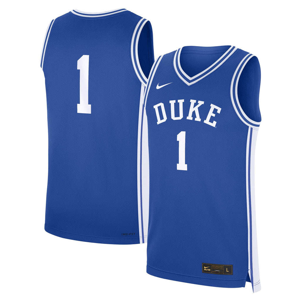 #1 Duke Blue Devils Road Replica Jersey - Royal product image 1, provided for visual reference and product detail review