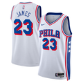 Philadelphia 76ers Association Edition Swingman Jersey - White - Lebron James product image 1, provided for visual reference