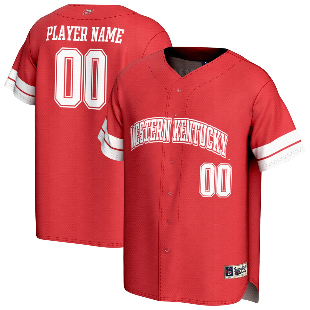 Western Kentucky Hilltoppers NIL Pick-A-Player Baseball Lightweight Jersey - Red product image 2, provided for visual