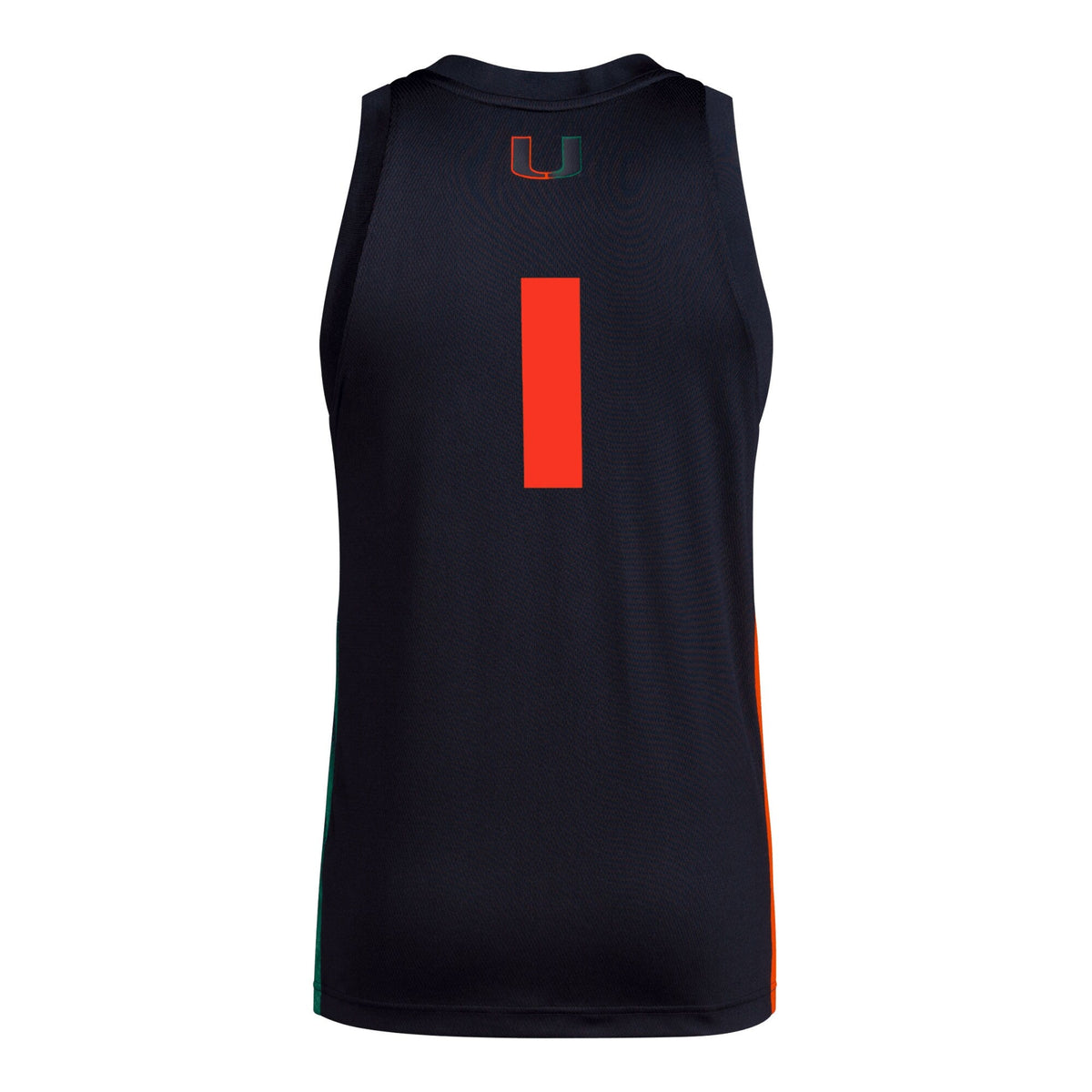#1 Miami Hurricanes Swingman Jersey - Black product image 4, provided for visual reference and product detail review