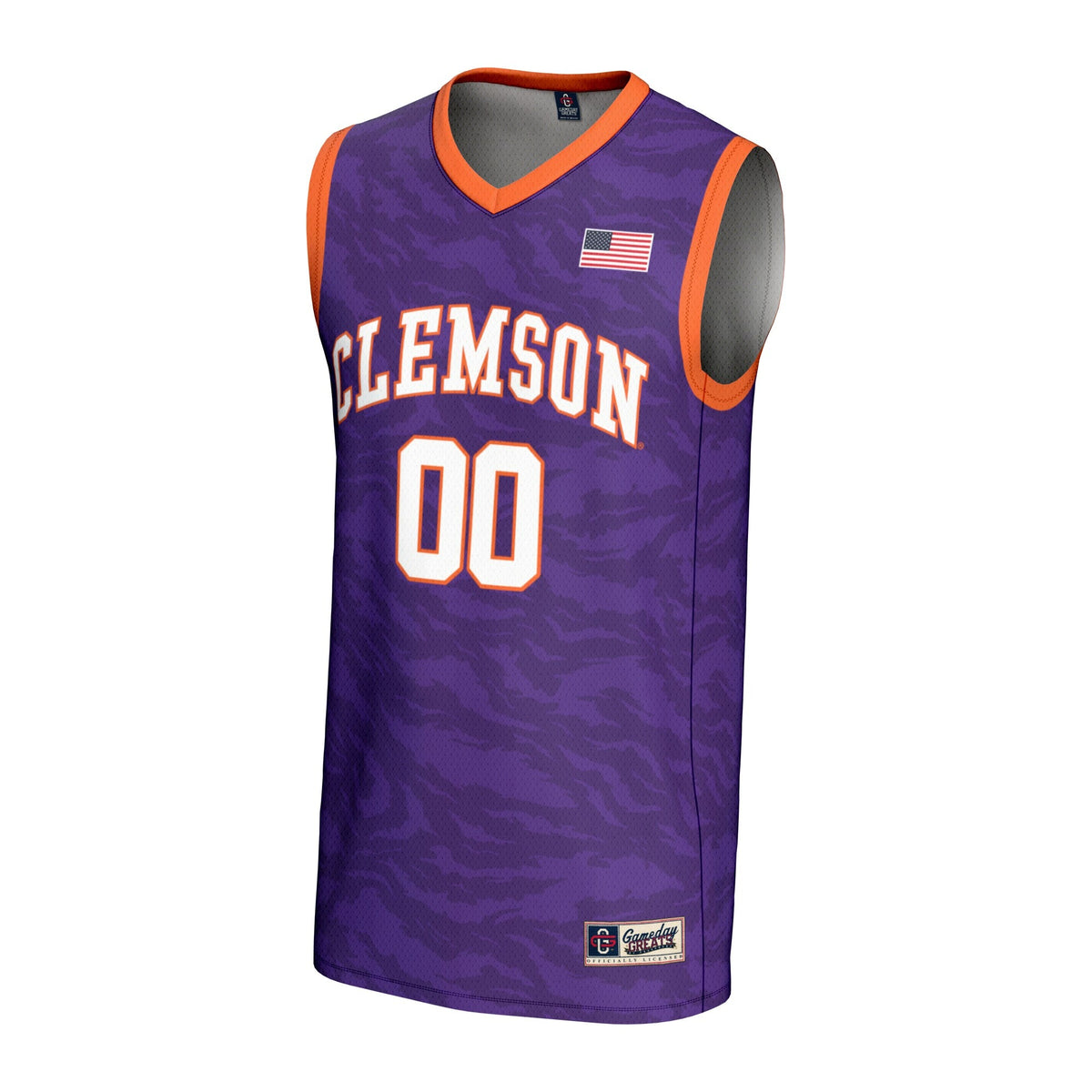 Clemson Tigers NIL Pick-A-Player Basketball Lightweight Jersey - Purple product image 3, provided for visual reference and