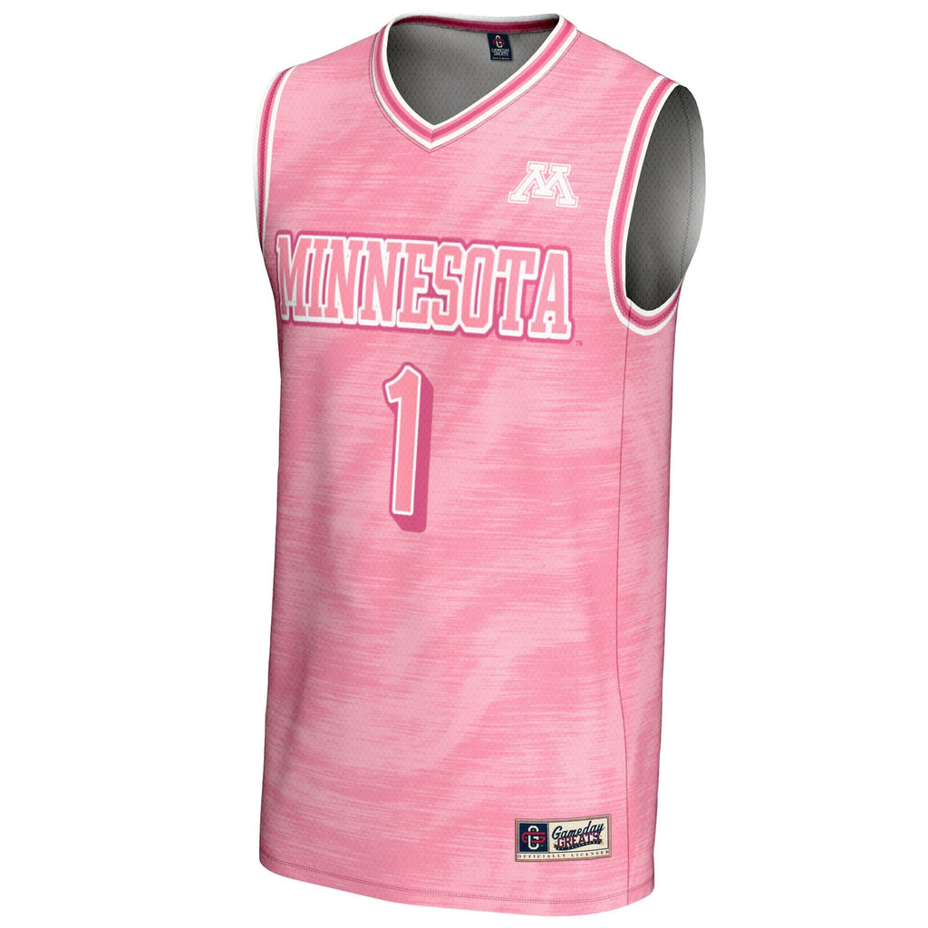 #1 Minnesota Golden Gophers Lightweight Basketball Fashion Jersey - Pink product image 3, provided for visual reference and