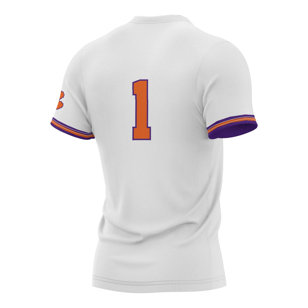 #1 Clemson Tigers Lightweight Softball Jersey - White product image 4, provided for visual reference and product detail