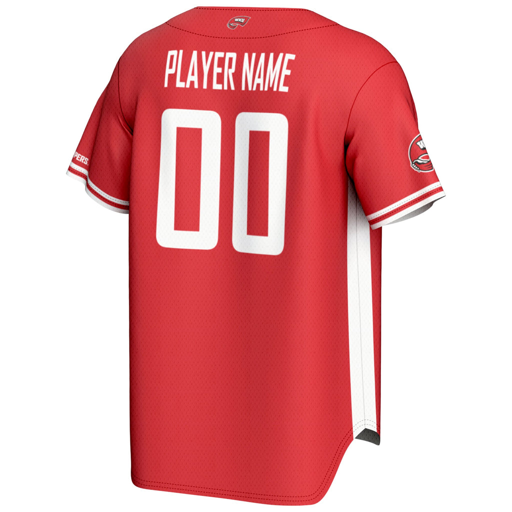 Western Kentucky Hilltoppers NIL Pick-A-Player Lightweight Baseball Jersey - Red product image 4, provided for visual