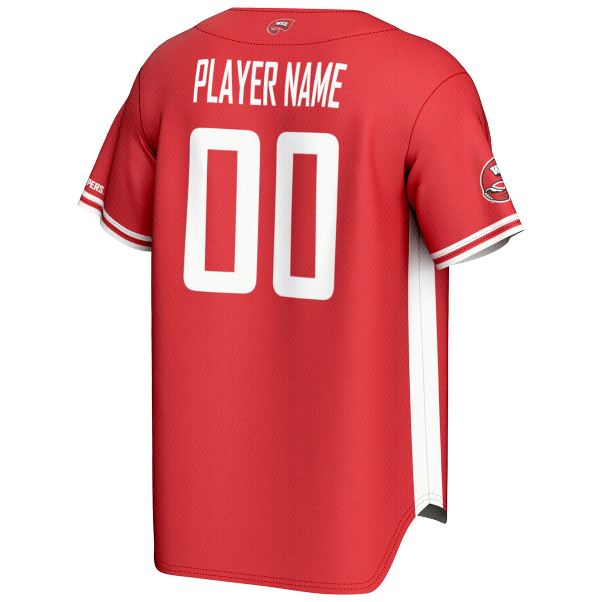 Western Kentucky Hilltoppers NIL Pick-A-Player Lightweight Baseball Jersey - Red product image 4, provided for visual