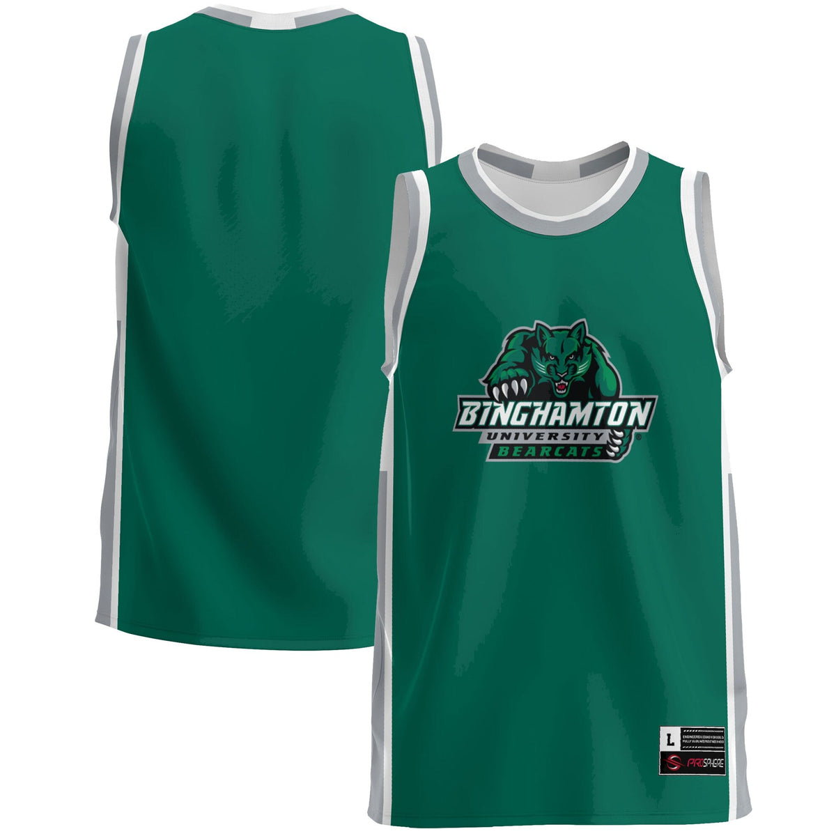 Binghamton Bearcats Lightweight Basketball Jersey - Green product image 1, provided for visual reference and product detail