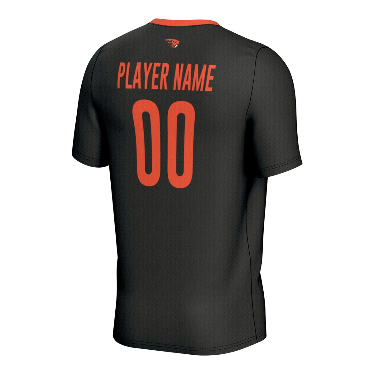 Oregon State Beavers Pick-A-Player NIL Lightweight Soccer Jersey - Black product image 4, provided for visual reference and