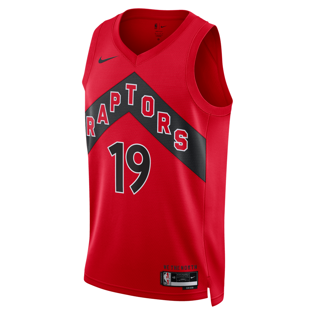 Toronto Raptors Icon Edition Swingman Jersey - Red - Jakob Poeltl product image 3, provided for visual reference and product