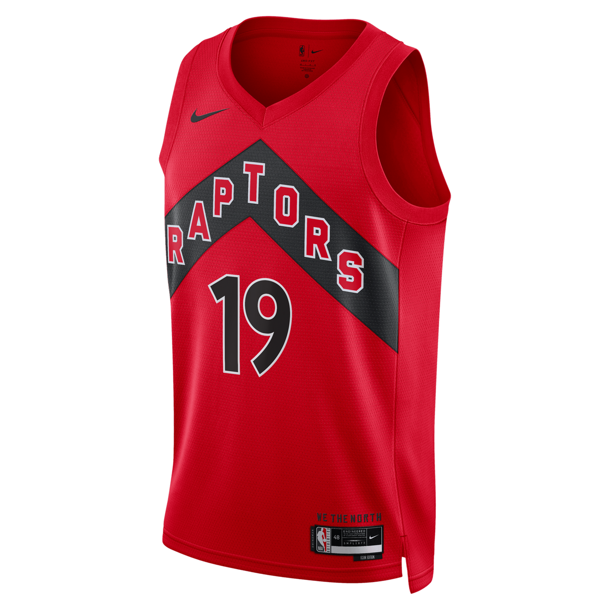 Toronto Raptors Icon Edition Swingman Jersey - Red - Jakob Poeltl product image 3, provided for visual reference and product