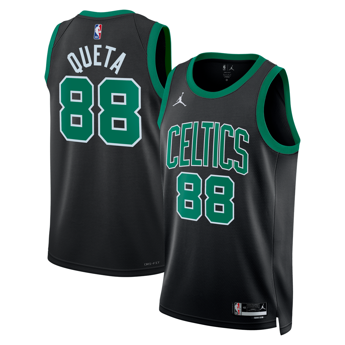 Boston Celtics Statement Edition Swingman Jersey - Black - Neemias Queta product image 2, provided for visual reference and