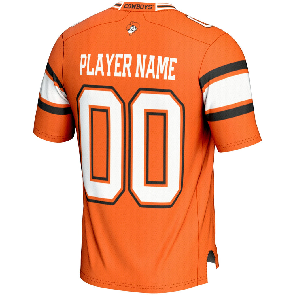 Oklahoma State Cowboys NIL Pick-A-Player Football Jersey - Orange product image 4, provided for visual reference and product
