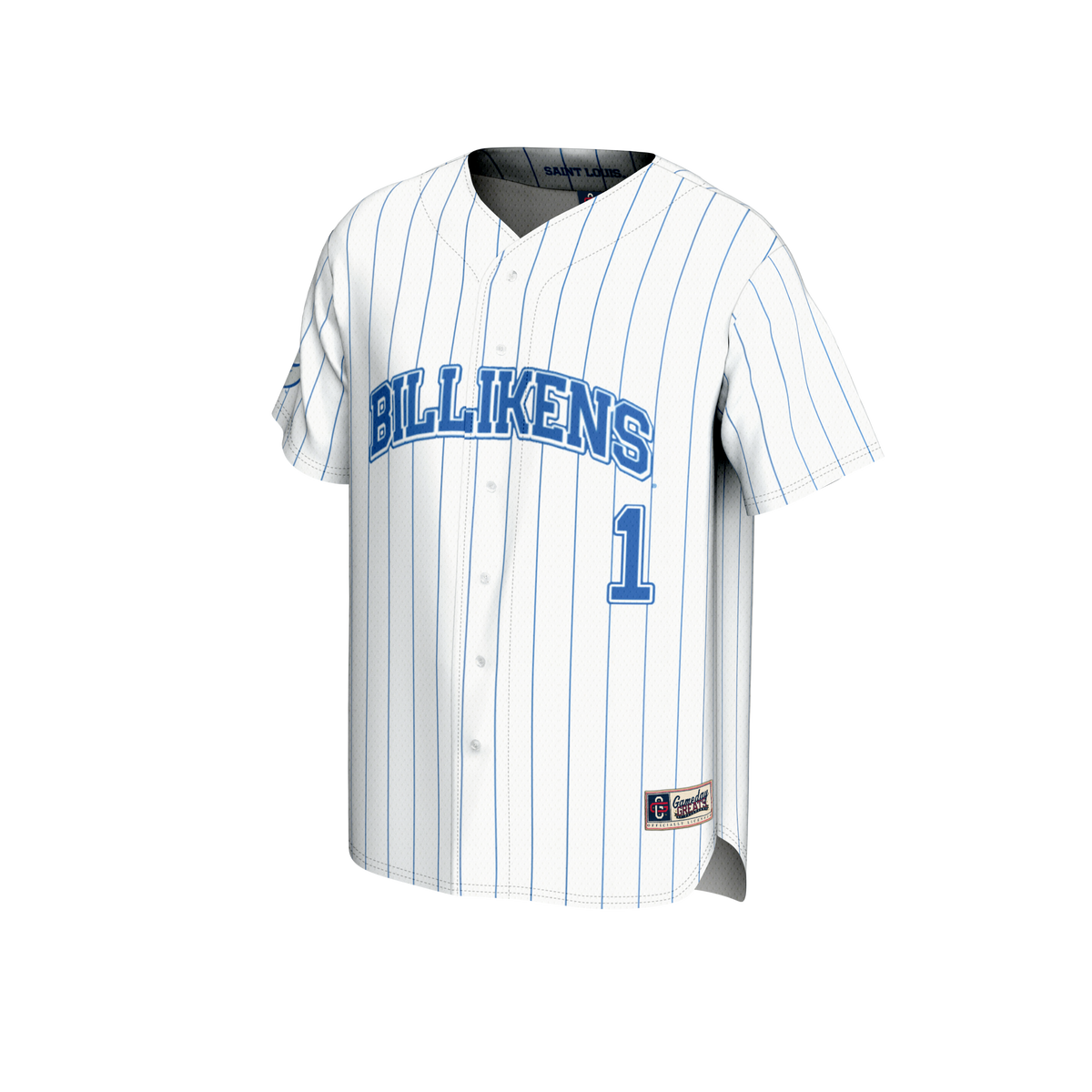 #1 Saint Louis Billikens Lightweight Baseball Fashion Jersey - White product image 3, provided for visual reference and