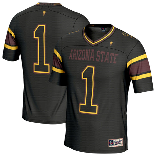 #1 Arizona State Sun Devils Lightweight Collegiate Football Fashion Jersey - Black product image 2, provided for visual