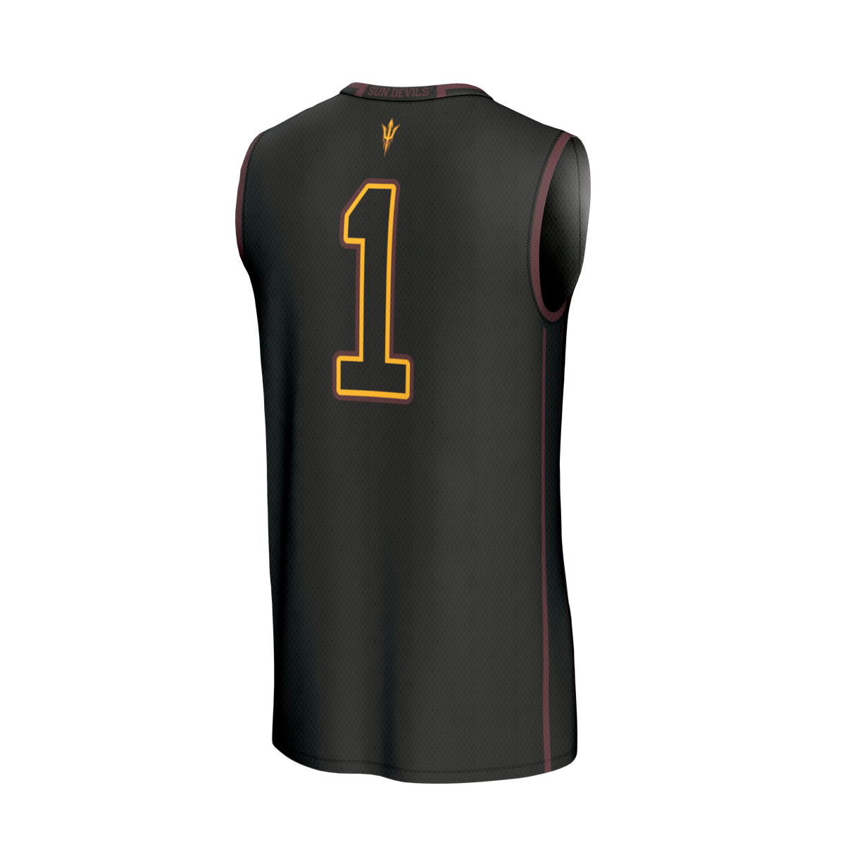 #1 Arizona State Sun Devils Lightweight Collegiate Basketball Fashion Jersey - Black product image 4, provided for visual