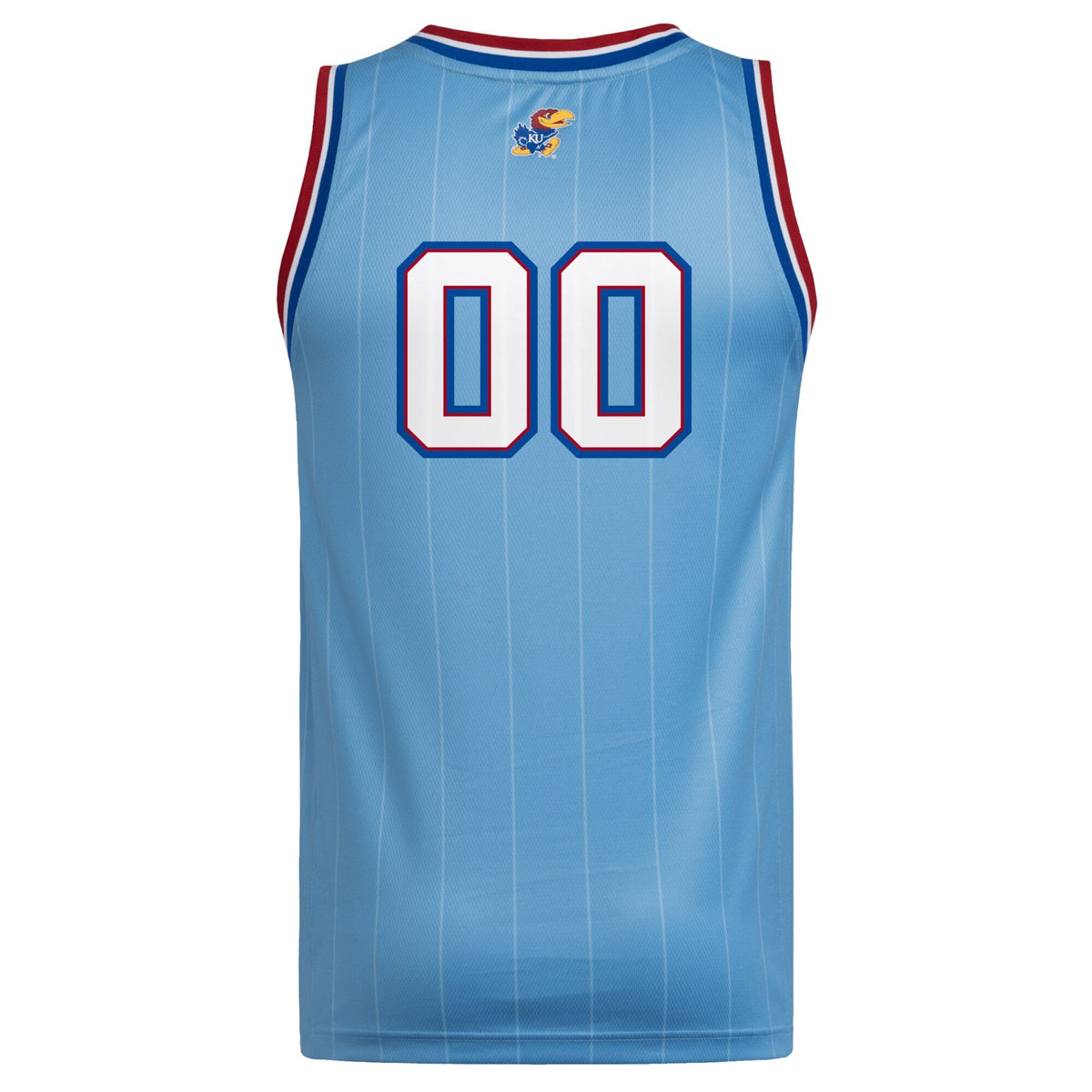 #00 Kansas Jayhawks Replica Swingman Jersey - Light Blue product image 4, provided for visual reference and product detail