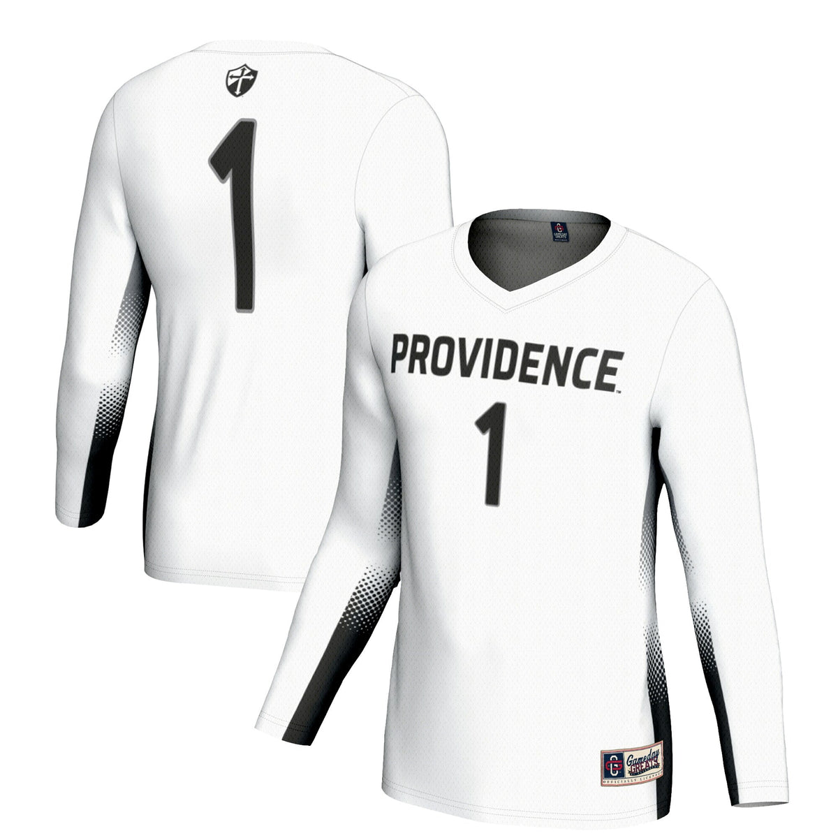 #1 Providence Friars Lightweight Volleyball Jersey - White product image 1, provided for visual reference and product detail