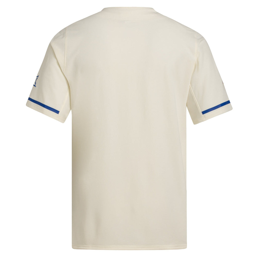 Kansas Jayhawks Replica Baseball Jersey - Cream product image 4, provided for visual reference and product detail review
