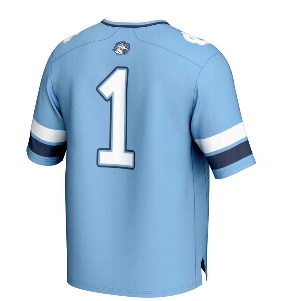 #1 North Carolina Tar Heels Lightweight Collegiate Football Fashion Jersey - Carolina Blue product image 4, provided for