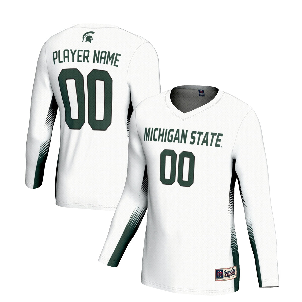 Michigan State Spartans Adult NIL Lightweight Volleyball Jersey - White product image 2, provided for visual reference and