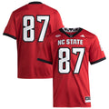 #87 NC State Wolfpack Premier Jersey - Red product image 1, provided for visual reference and product detail review
