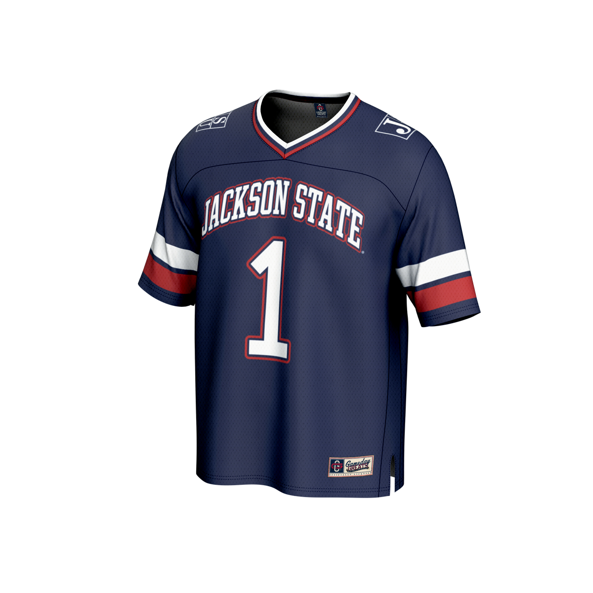 #1 Jackson State Tigers Collegiate Football Fashion Jersey - Royal product image 3, provided for visual reference and