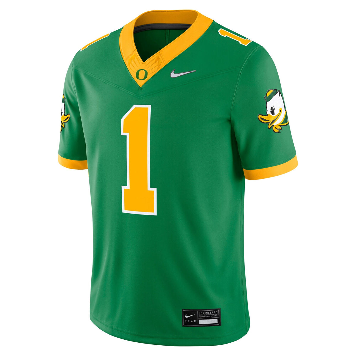 #1 Oregon Ducks Alternate Game Jersey - Green product image 3, provided for visual reference and product detail review