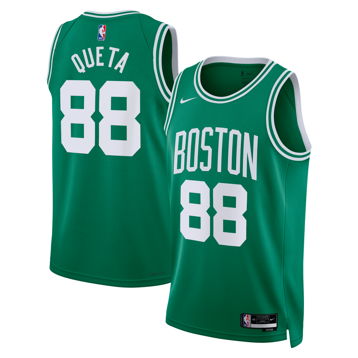 Boston Celtics Icon Edition Swingman Jersey - Kelly Green - Neemias Queta product image 2, provided for visual reference and