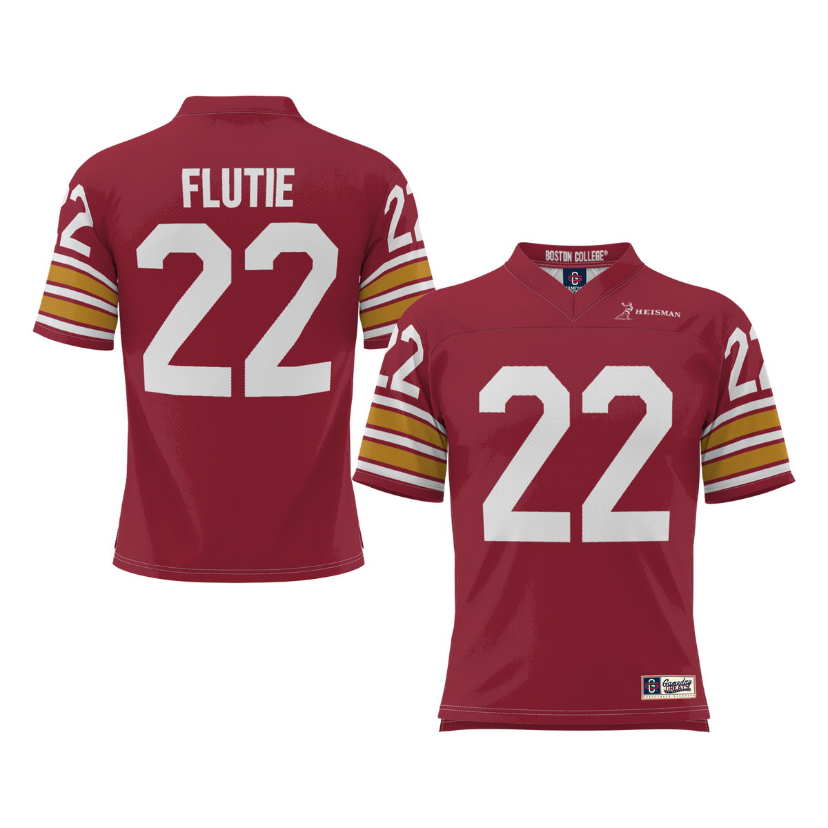 Doug Flutie Boston College Eagles Heisman Football Jersey - Maroon product image 2, provided for visual reference and