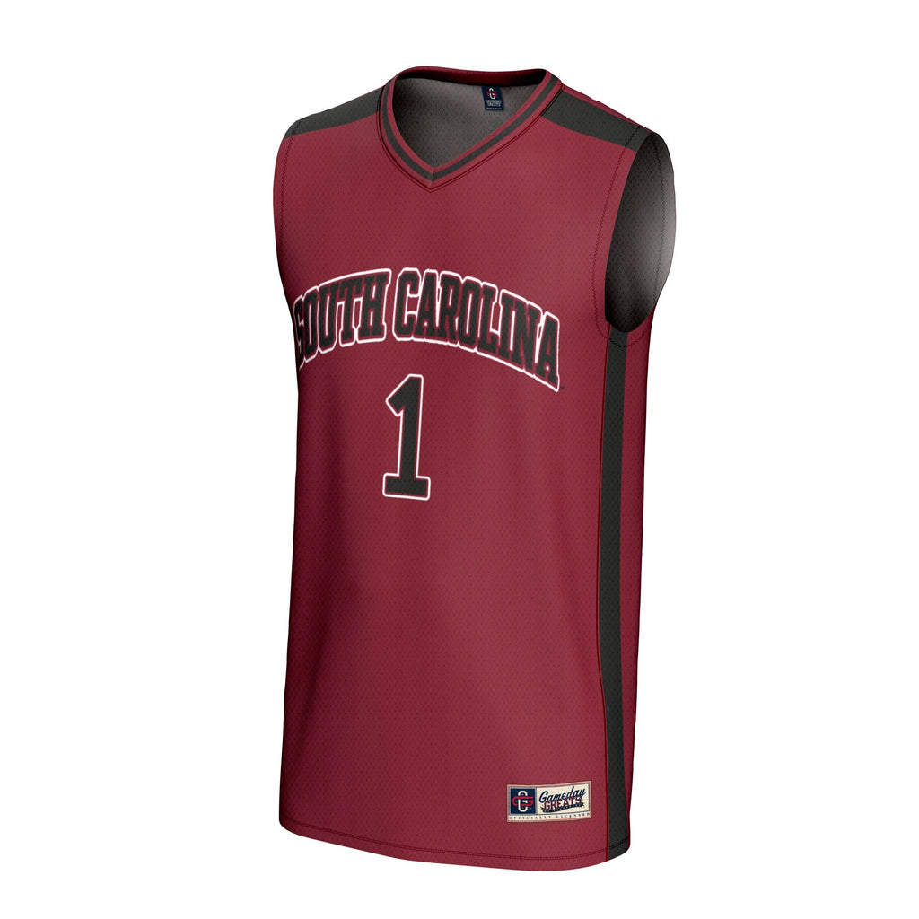 #1 South Carolina Gamecocks Lightweight Collegiate Basketball Fashion Jersey - Garnet product image 3, provided for visual