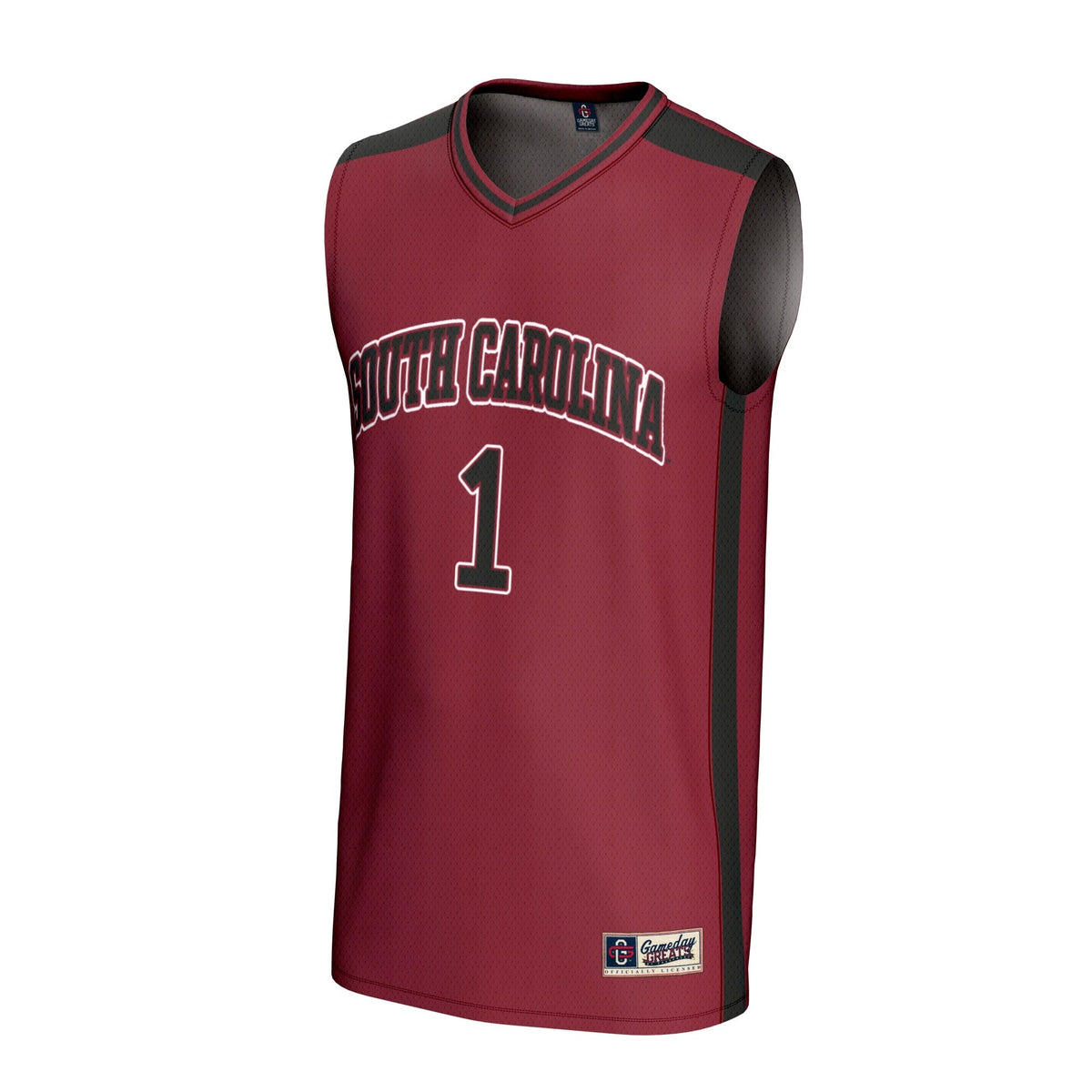 #1 South Carolina Gamecocks Lightweight Collegiate Basketball Fashion Jersey - Garnet product image 3, provided for visual