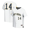#14 West Virginia Mountaineers Lightweight Baseball Fashion Jersey - White product image 1, provided for visual reference