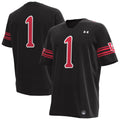 #1 Utah Utes Replica Football Jersey - Black product image 1, provided for visual reference and product detail review