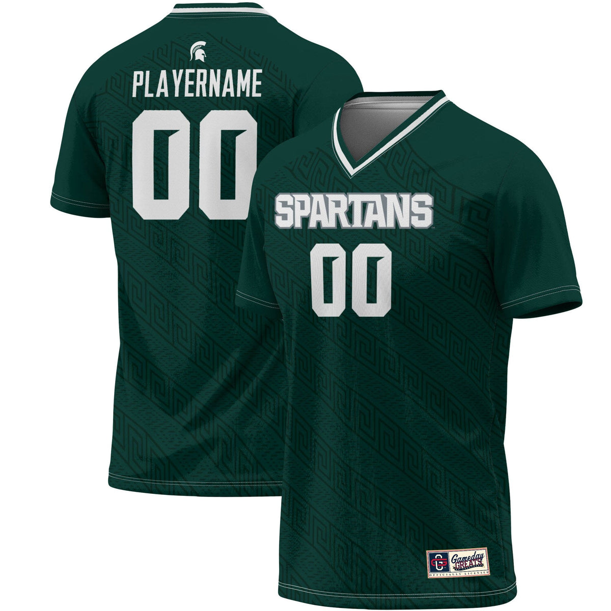 Michigan State Spartans NIL Pick-A-Player Lightweight Soccer Jersey - Green product image 1, provided for visual reference