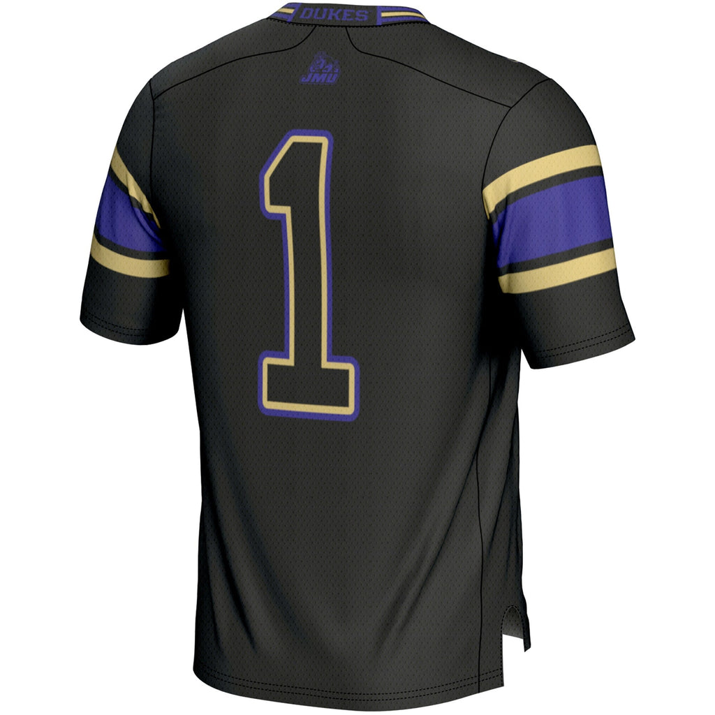 #1 James Madison Dukes Endzone Football Jersey - Black product image 4, provided for visual reference and product detail