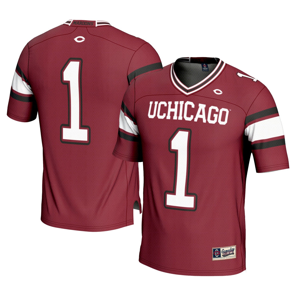 #1 UChicago Maroons Football Jersey - Maroon product image 2, provided for visual reference and product detail review