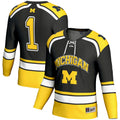 #1 Michigan Wolverines Hockey Jersey - Black product image 1, provided for visual reference and product detail review