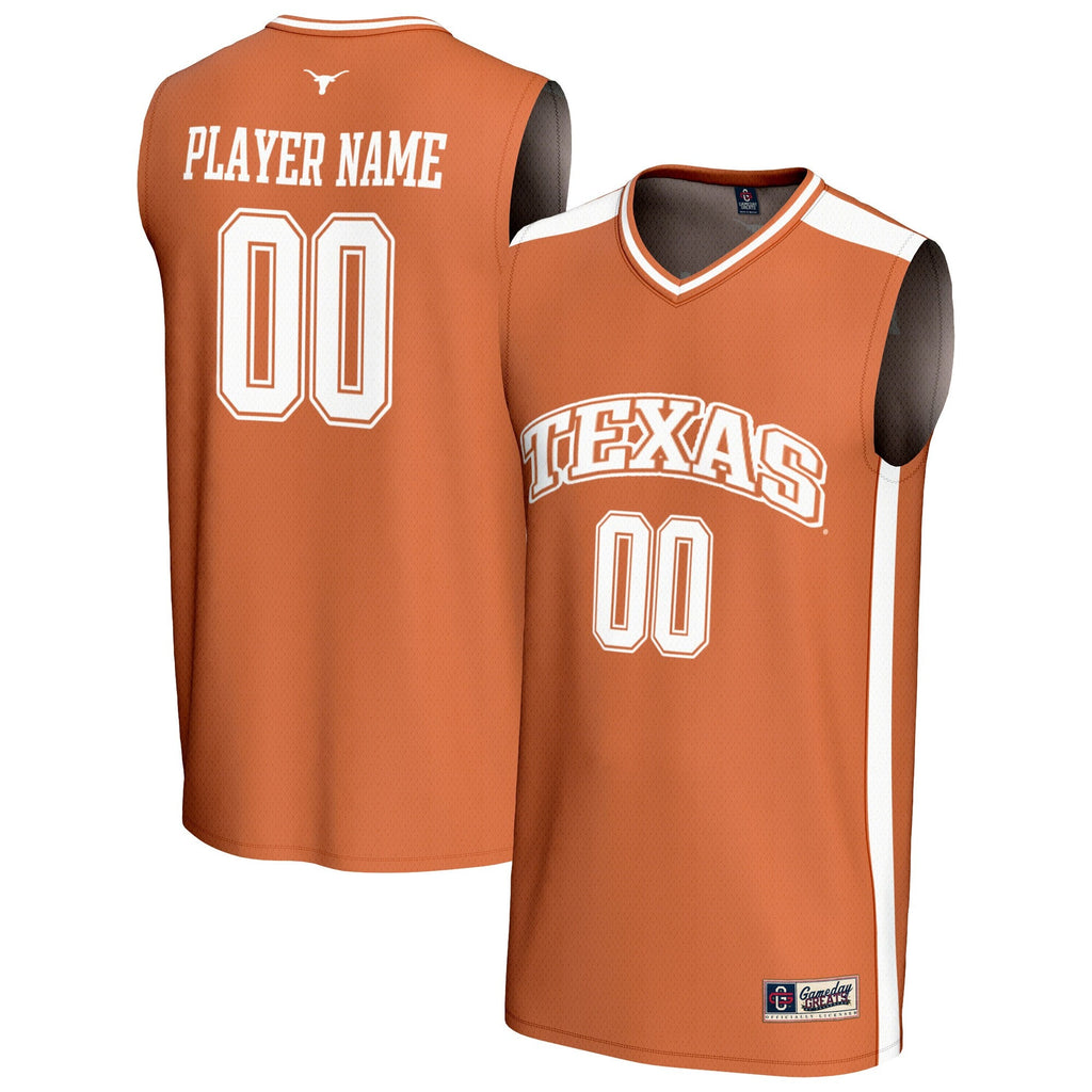 Texas Longhorns NIL Pick-A-Player Lightweight Basketball Fashion Jersey - Burnt Orange product image 2, provided for visual